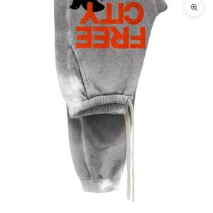 Freecity Heather Grey BleachOut Large Logo Sweatpants with Pockets